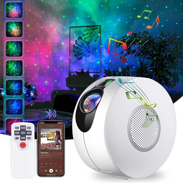 Star Projector, Galaxy Projector with LED Nebula Cloud,Star Light Projector with Remote Control for Kids Adults Bedroom/Home Theatre/Party/Game Rooms and Night Light Ambience-White