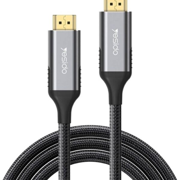 Yesido 1.8M HDMI Male to HDMI Male 8K UHD Extension Cable, Braided, HDR, Supports Up To 8K 60Hz, 4K 120Hz, HDMI 2.1, Black