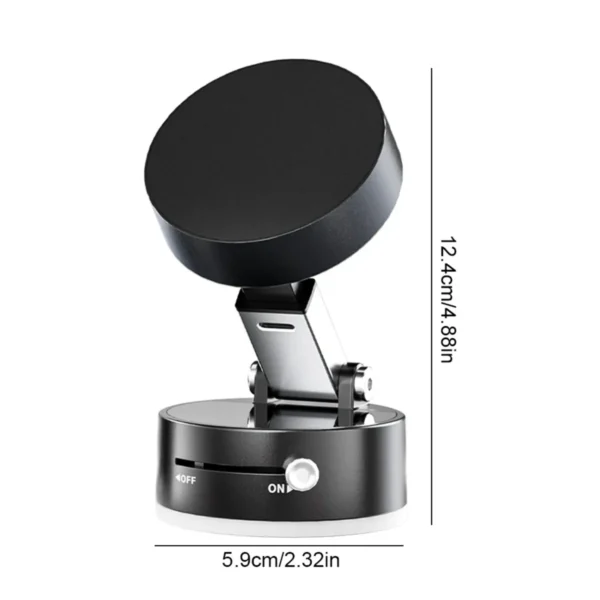 Vacuum Double Sided Toggle Adsorption & Magnetic Phone Stand A2 - Black - Image 2