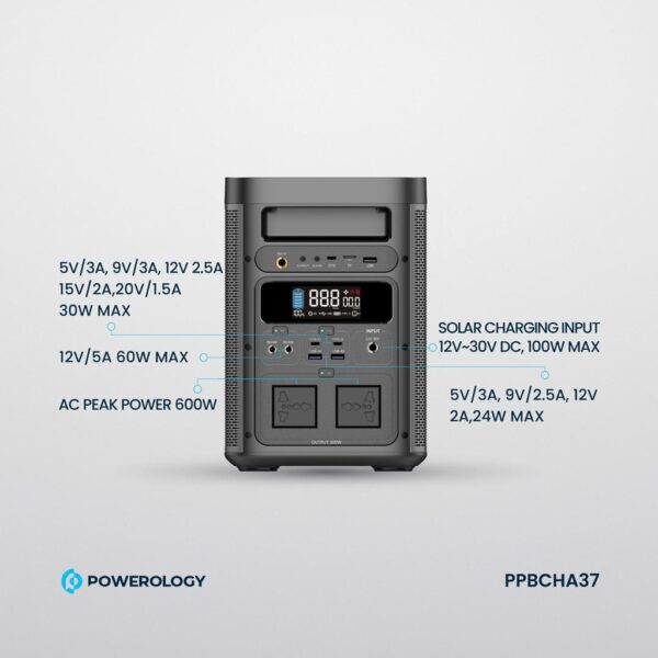 Powerology 300W Portable Generator Integrated - Image 2