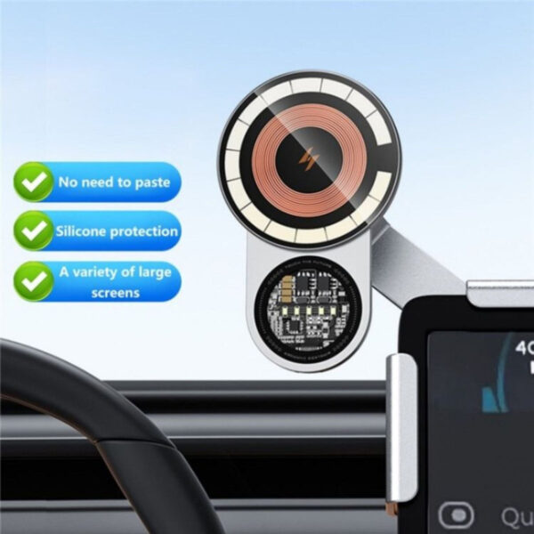 Car Screen Magnetic Wireless Charging Bracket - Image 4