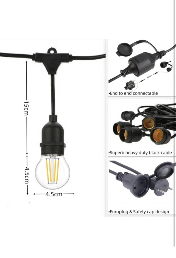 Outdoor String Lights 10m - Image 2