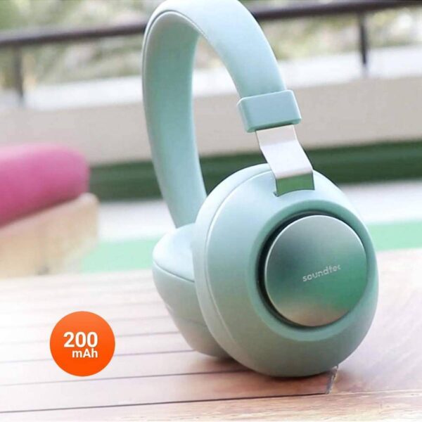 Porodo Soundtec Deep Sound Wireless Over-Ear Headphone - Green - Image 4