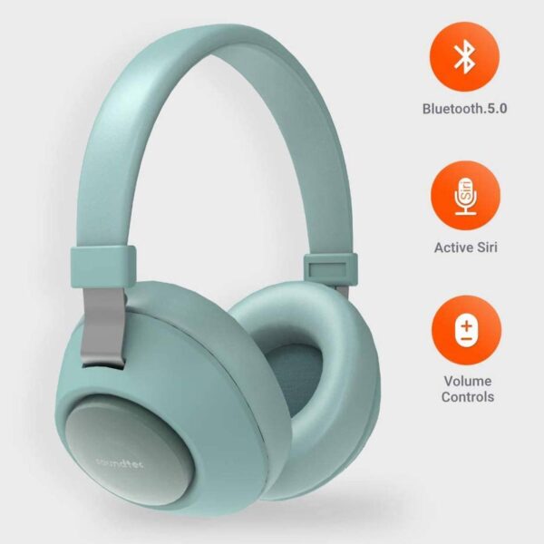 Porodo Soundtec Deep Sound Wireless Over-Ear Headphone - Green