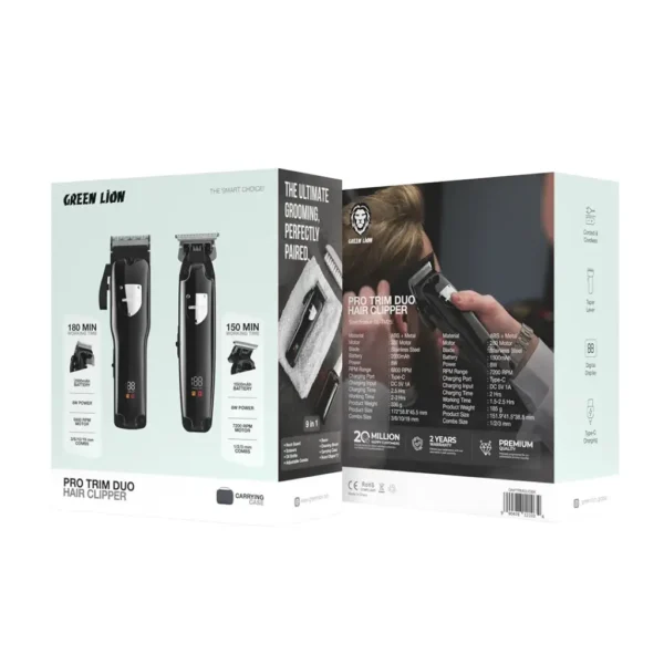 Green Lion Pro Trim Duo Hair Clipper - Image 3