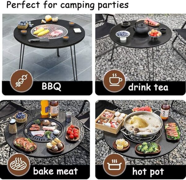 Portable Folding Camping Grill Table - Image 2