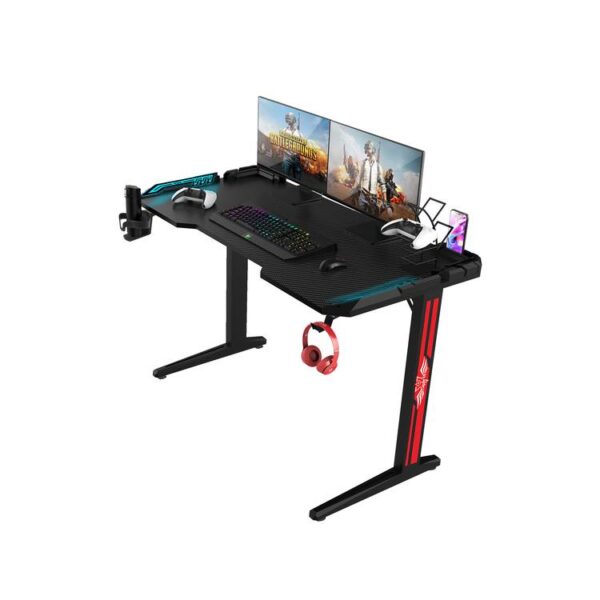 Green Lion RGB Gaming Desk with Adjustable Nonslip Feet
