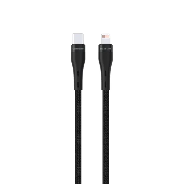 Green Lion USB-C to Lightning Braided Cable with 5m Length, 20W Charging