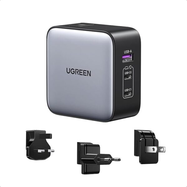 UGREEN 65W Universal Travel Adapter ,US/UK/EU