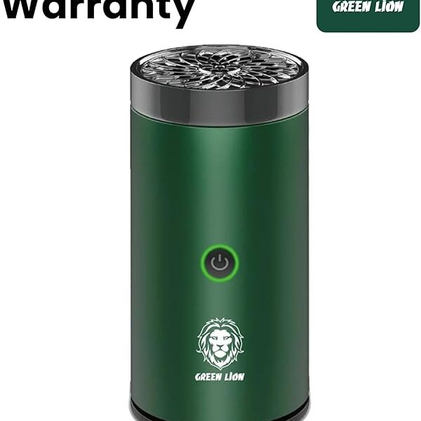 Smart Bakhour Rechargeable Electric Car Incense Burner Green Lion  USB-C Portable Mini Burner, Aluminum Alloy Design, Strong Power for Fast Burning, Long-Lasting Fragrance - Green