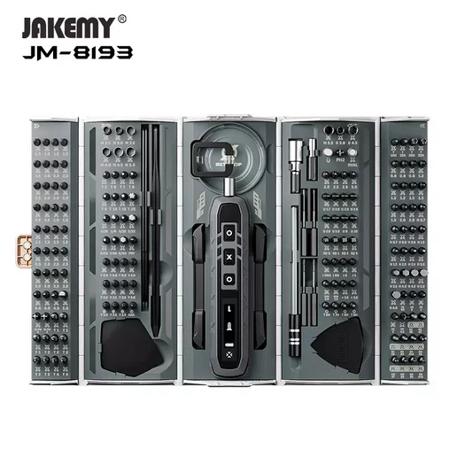180 in 1 Electric mini container smart LED rectangular electric screwdriver set JM-8193