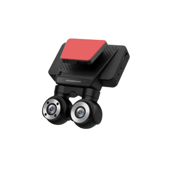 Powerology Dual Lens Dash Camera - Black