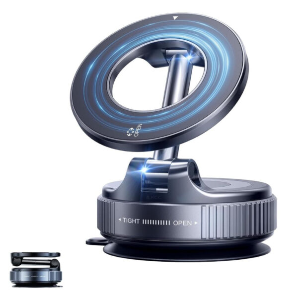 Magnetic Phone Mount, Vacuum Suction Cup Holder, Universal Mobile Stand