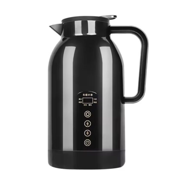 Car Electric Cup Stainless Steel Liner Heating Cup Car Water Heater Thermos Cup 12V/24V Heating Kettle