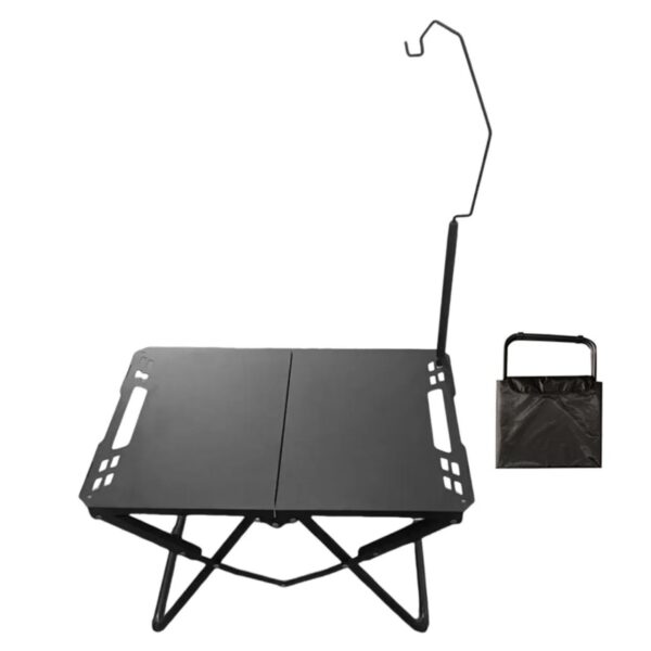 Folding Camping Table with Lamp Holder