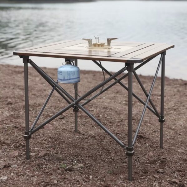 ALUMINUM FOLDING CAMPING TABLE WITH STOVE