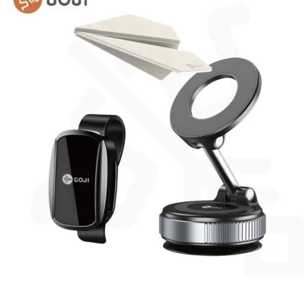 GOJI 3-in-1 Car Kit - Phone Holder, Glasses Clip, and Scented Wipe