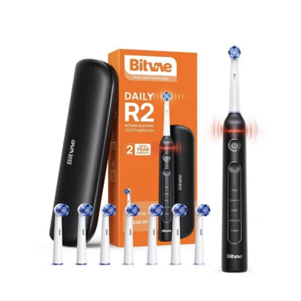 Bitvae BV R2 Rechargeable Electric Toothbrush for Adults, 5 Cleaning Modes, Soft Bristles, IPX7 Waterproof, Teeth Whitening Toothbrush