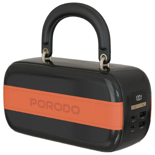 Porodo Sway 60000mAh Power Bank with Built-In LED Lighting - Black