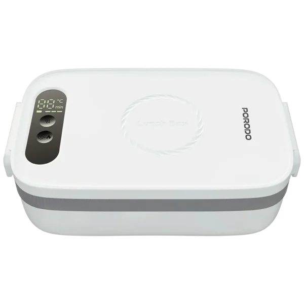 Porodo Lifestyle Heatmate Waterless Electric Lunch Box with Smart Thermostat Control - White