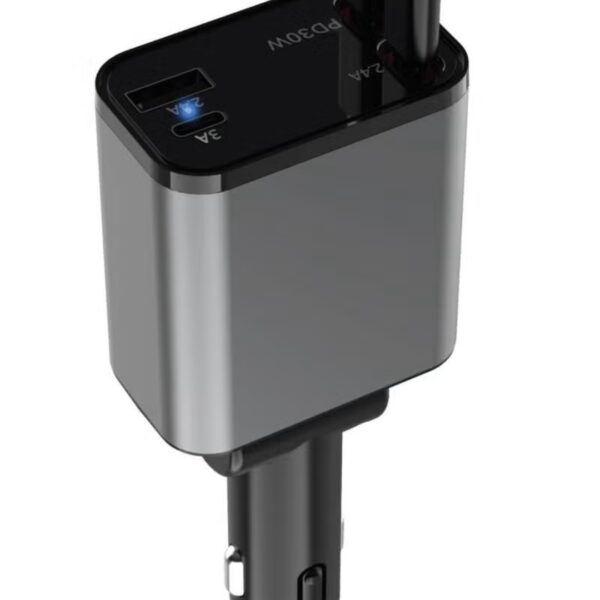 50W Car Charger with Digital Display