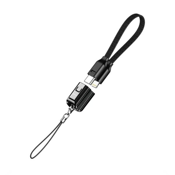 Green Lion Lanyard Cable USB-C to Lightning 30W - Black