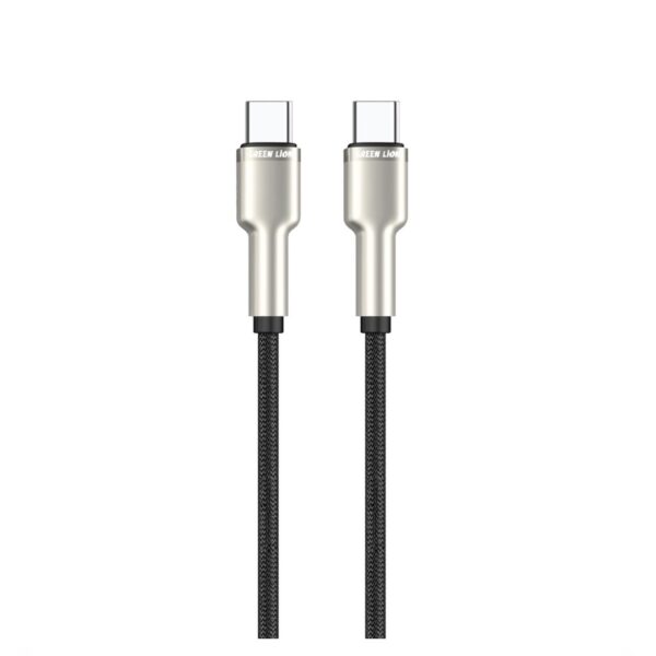 Green Lion USB-C to USB-C Braided Cable - Black