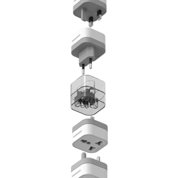 Porodo 150+ Countries Universal AC Adapters - White